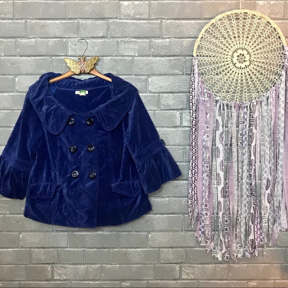 cobalt blue cropped jacket